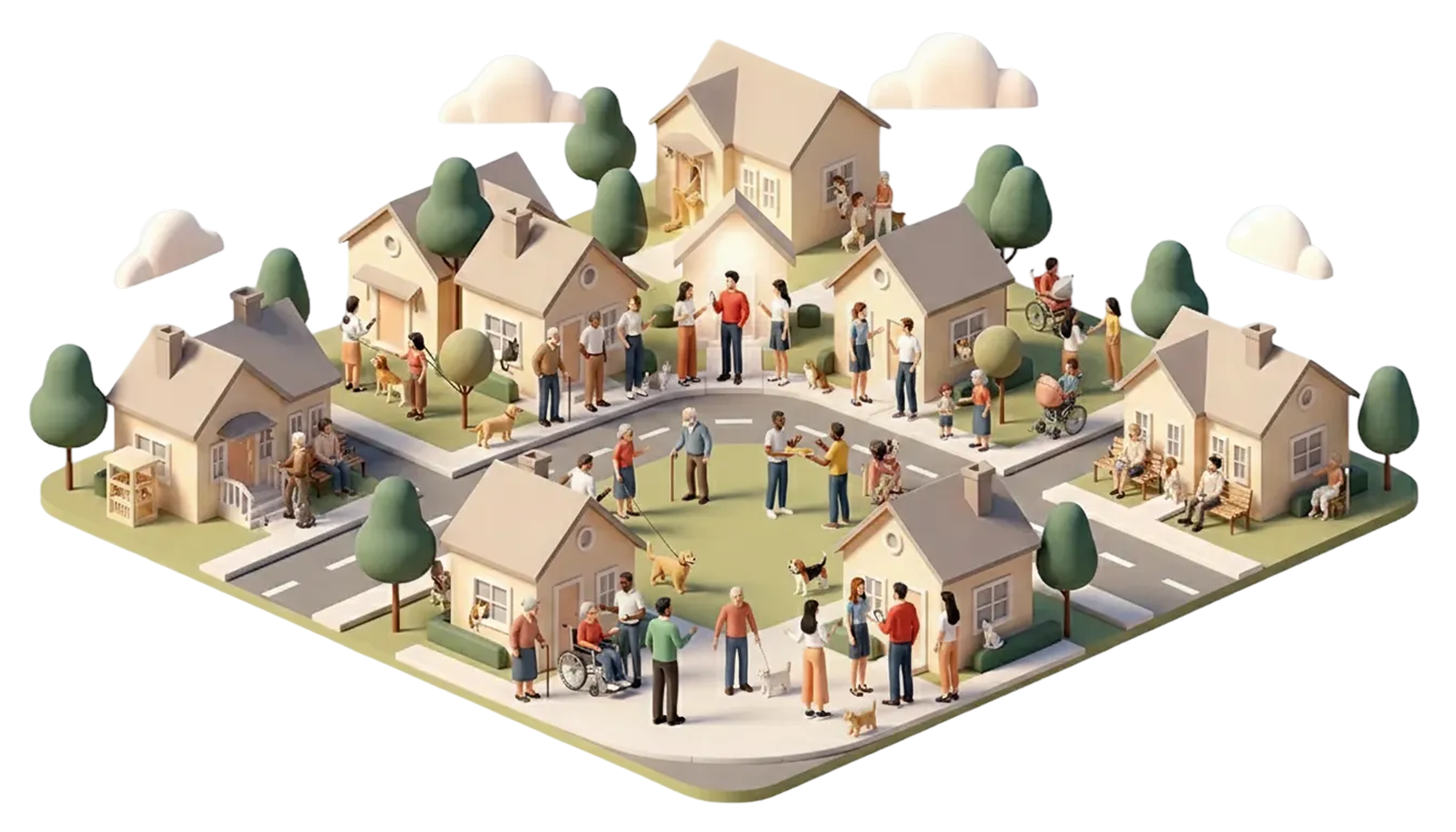 Nachbarschafts-Illustration